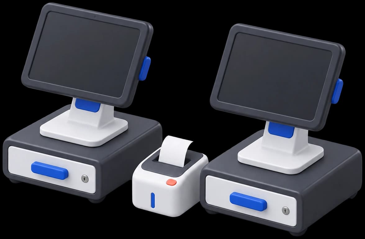 Cajas: ilustración 3D de Saruki POS